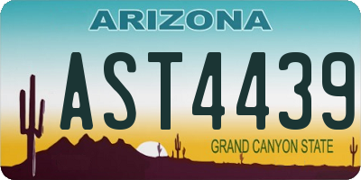 AZ license plate AST4439