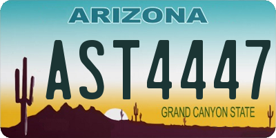 AZ license plate AST4447