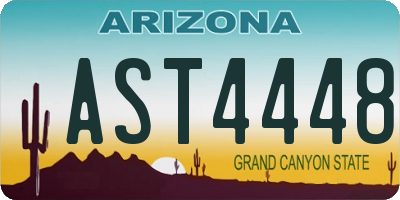 AZ license plate AST4448