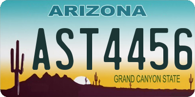 AZ license plate AST4456