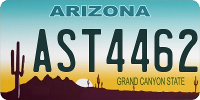 AZ license plate AST4462
