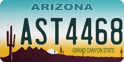 AZ license plate AST4468