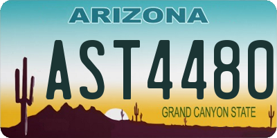 AZ license plate AST4480