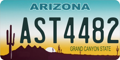 AZ license plate AST4482