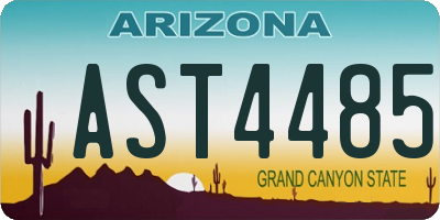 AZ license plate AST4485