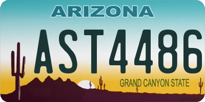 AZ license plate AST4486