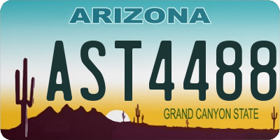 AZ license plate AST4488