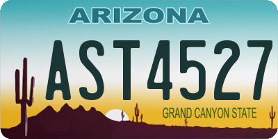 AZ license plate AST4527