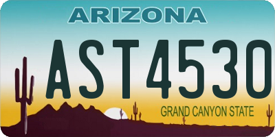 AZ license plate AST4530