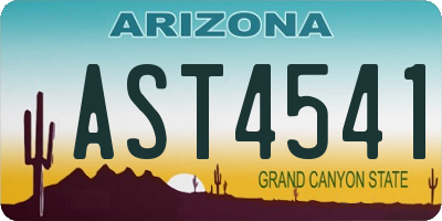 AZ license plate AST4541