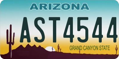 AZ license plate AST4544