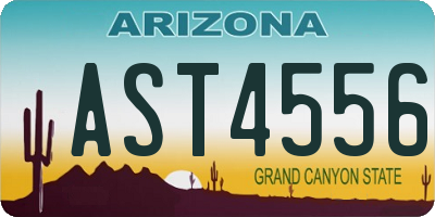 AZ license plate AST4556