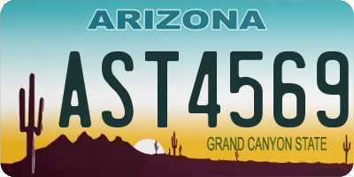 AZ license plate AST4569