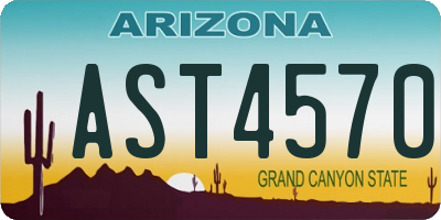 AZ license plate AST4570