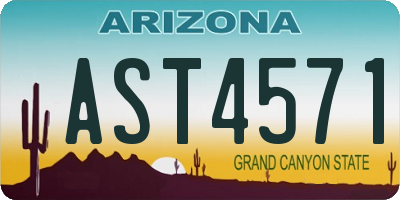 AZ license plate AST4571