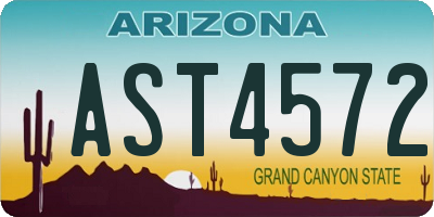 AZ license plate AST4572