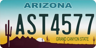 AZ license plate AST4577