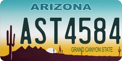 AZ license plate AST4584