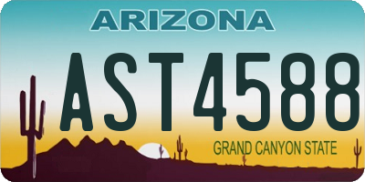 AZ license plate AST4588