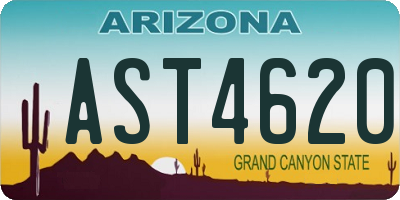 AZ license plate AST4620