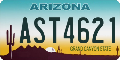 AZ license plate AST4621