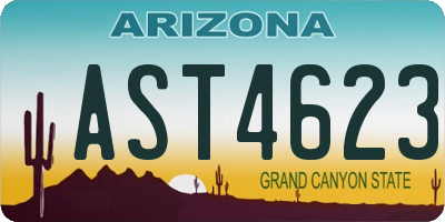 AZ license plate AST4623