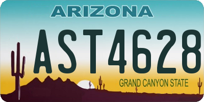 AZ license plate AST4628