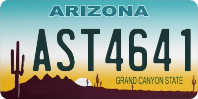 AZ license plate AST4641