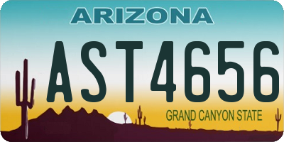 AZ license plate AST4656
