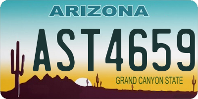 AZ license plate AST4659