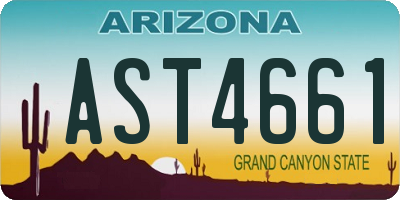 AZ license plate AST4661