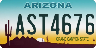 AZ license plate AST4676