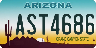 AZ license plate AST4686