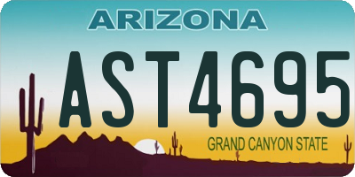 AZ license plate AST4695