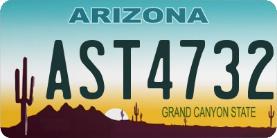 AZ license plate AST4732