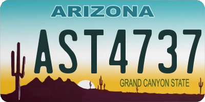 AZ license plate AST4737