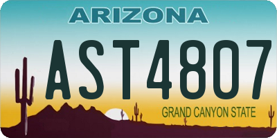 AZ license plate AST4807