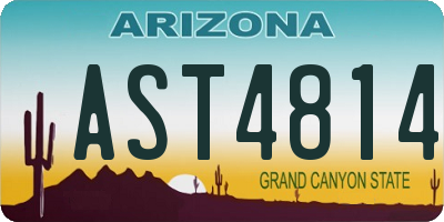 AZ license plate AST4814