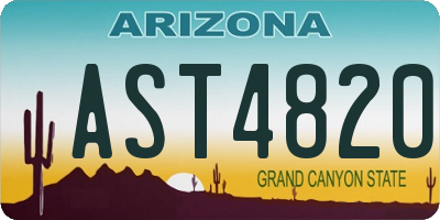 AZ license plate AST4820