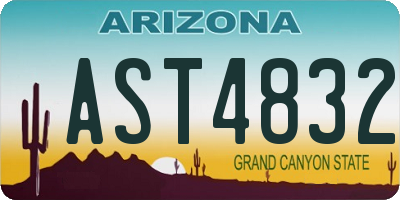 AZ license plate AST4832