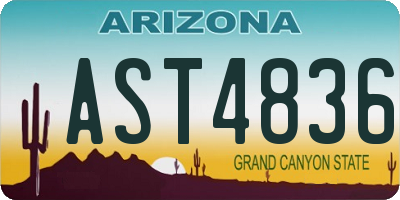 AZ license plate AST4836