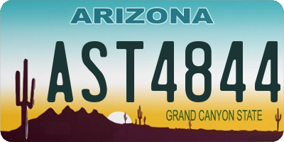 AZ license plate AST4844