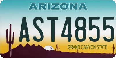 AZ license plate AST4855