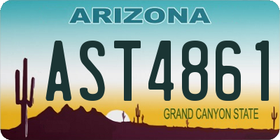 AZ license plate AST4861
