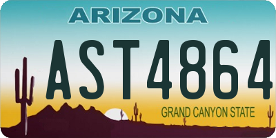 AZ license plate AST4864