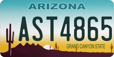 AZ license plate AST4865