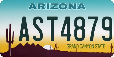 AZ license plate AST4879
