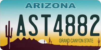 AZ license plate AST4882