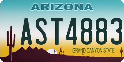 AZ license plate AST4883