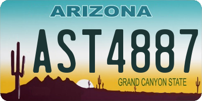 AZ license plate AST4887